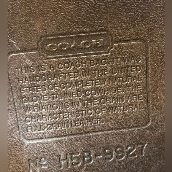 Coach Vintage Willis 9927 Brown Leather Messenger Bag with Gold Turn Lock - Picture 13 of 13